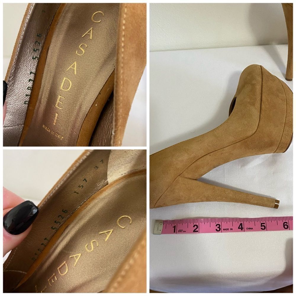 CASADEI Suede Triple Platform Heels - Picture 12 of 12